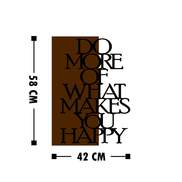 Wallity Escultura de pared Do More Of What Makes You Happy Nogal y Negro Wallity Escultura de pared Do More Of What Makes You Happy Nogal y Negro
